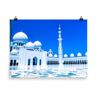 Dodger Blue Sheikh Zayed Grand Mosque Poster
