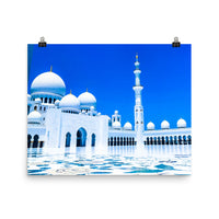 Dodger Blue Sheikh Zayed Grand Mosque Poster